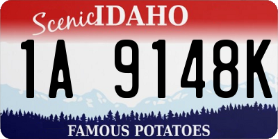 ID license plate 1A9148K