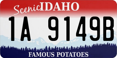 ID license plate 1A9149B