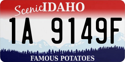 ID license plate 1A9149F