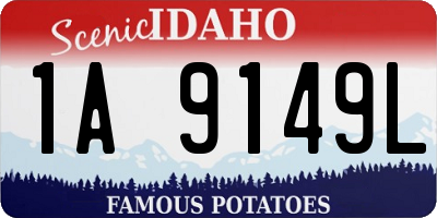 ID license plate 1A9149L