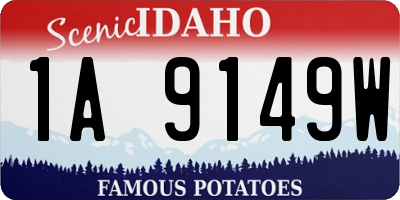ID license plate 1A9149W