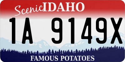 ID license plate 1A9149X