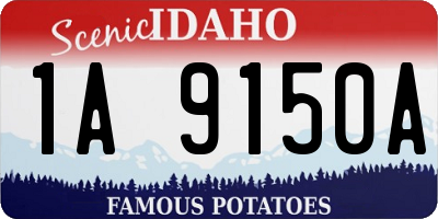 ID license plate 1A9150A