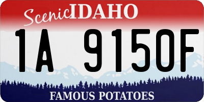 ID license plate 1A9150F