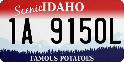 ID license plate 1A9150L