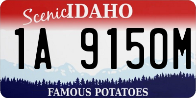 ID license plate 1A9150M