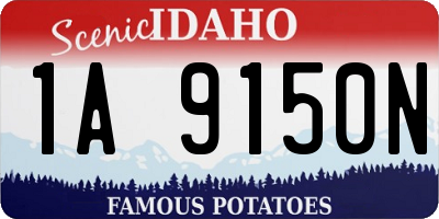ID license plate 1A9150N
