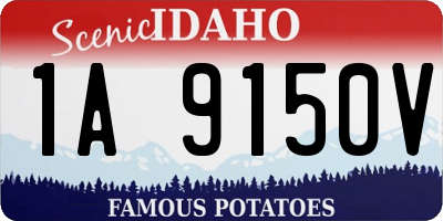 ID license plate 1A9150V