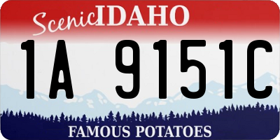 ID license plate 1A9151C