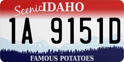 ID license plate 1A9151D