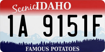 ID license plate 1A9151F