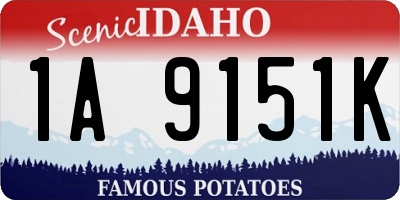 ID license plate 1A9151K