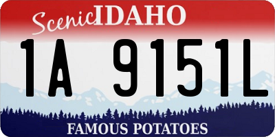 ID license plate 1A9151L