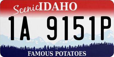 ID license plate 1A9151P