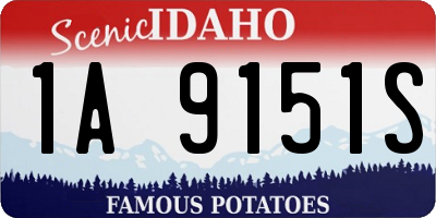 ID license plate 1A9151S