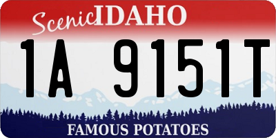 ID license plate 1A9151T