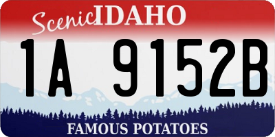 ID license plate 1A9152B