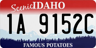 ID license plate 1A9152C