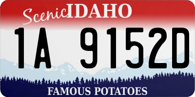 ID license plate 1A9152D