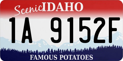 ID license plate 1A9152F