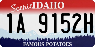 ID license plate 1A9152H