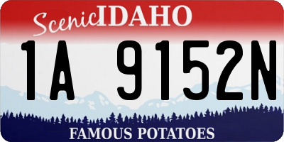 ID license plate 1A9152N