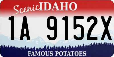 ID license plate 1A9152X