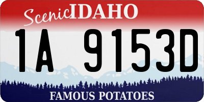 ID license plate 1A9153D