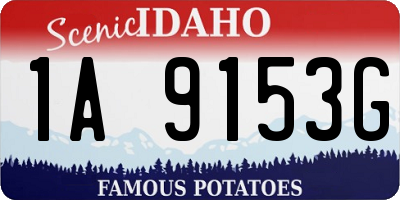 ID license plate 1A9153G