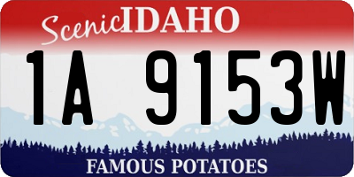 ID license plate 1A9153W