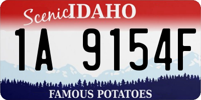 ID license plate 1A9154F