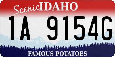 ID license plate 1A9154G