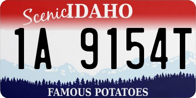 ID license plate 1A9154T