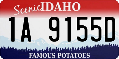 ID license plate 1A9155D