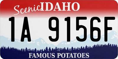 ID license plate 1A9156F
