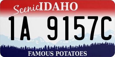 ID license plate 1A9157C