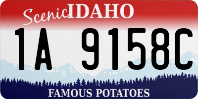 ID license plate 1A9158C