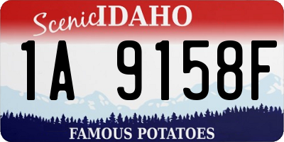 ID license plate 1A9158F