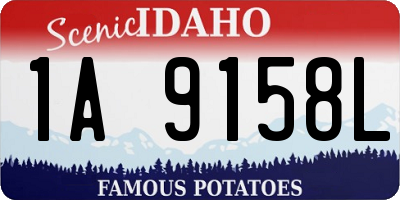 ID license plate 1A9158L
