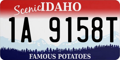 ID license plate 1A9158T