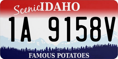 ID license plate 1A9158V