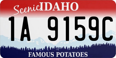 ID license plate 1A9159C