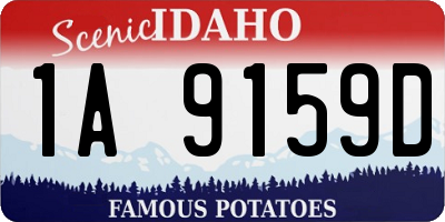 ID license plate 1A9159D