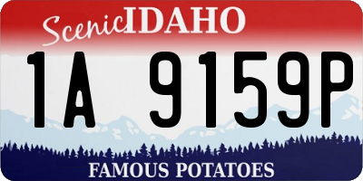 ID license plate 1A9159P