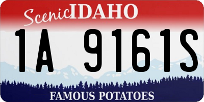 ID license plate 1A9161S