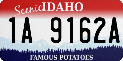 ID license plate 1A9162A
