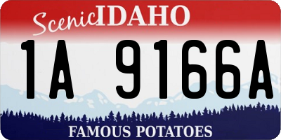 ID license plate 1A9166A