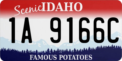 ID license plate 1A9166C