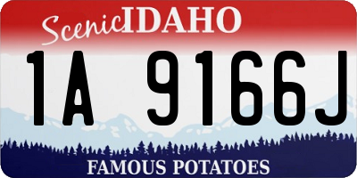 ID license plate 1A9166J