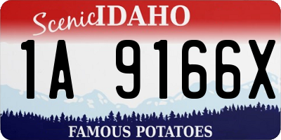 ID license plate 1A9166X